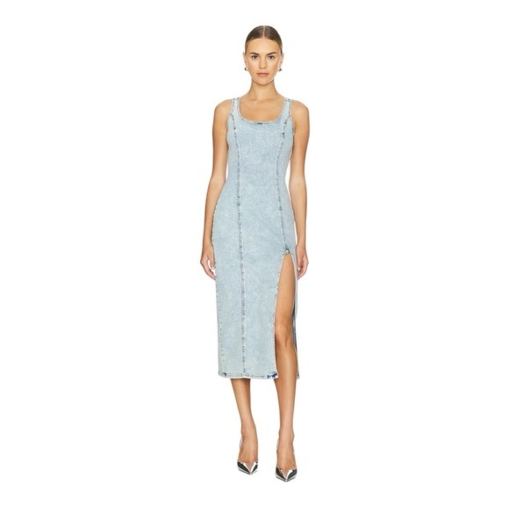 Blank NYC Light Blue Denim Midi Dress